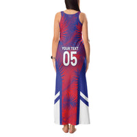 Custom Les Grenadiers Haiti Football Tank Maxi Dress Tropical Vibes - Wonder Print Shop