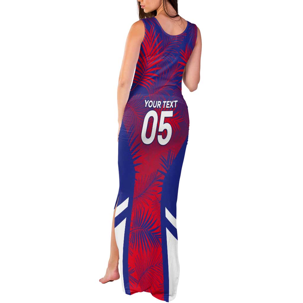 Custom Les Grenadiers Haiti Football Tank Maxi Dress Tropical Vibes - Wonder Print Shop