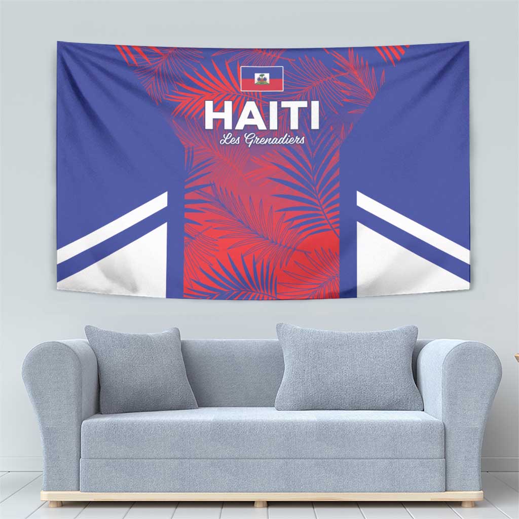 Les Grenadiers Haiti Football Tapestry Tropical Vibes - Wonder Print Shop
