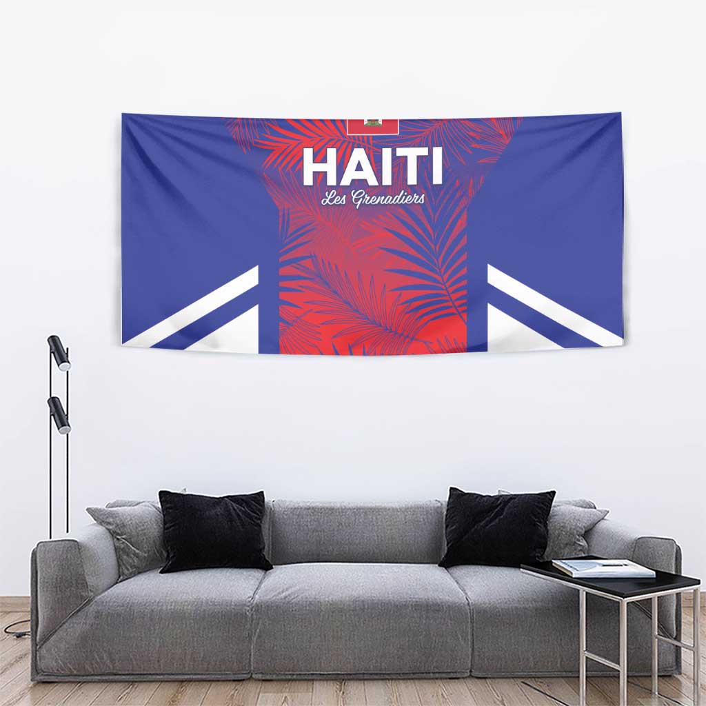 Les Grenadiers Haiti Football Tapestry Tropical Vibes - Wonder Print Shop