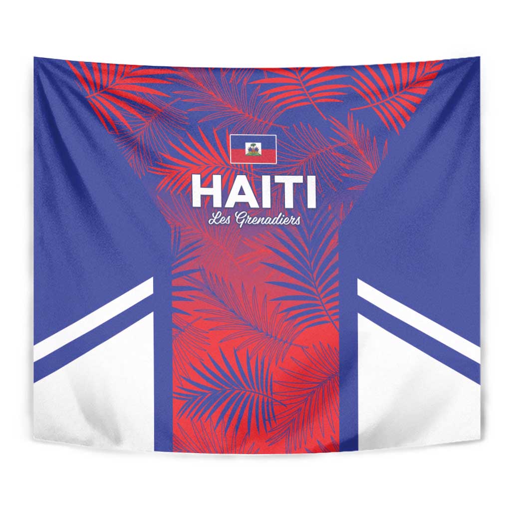 Les Grenadiers Haiti Football Tapestry Tropical Vibes - Wonder Print Shop