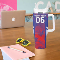 Custom Les Grenadiers Haiti Football Tumbler With Handle Tropical Vibes - Wonder Print Shop