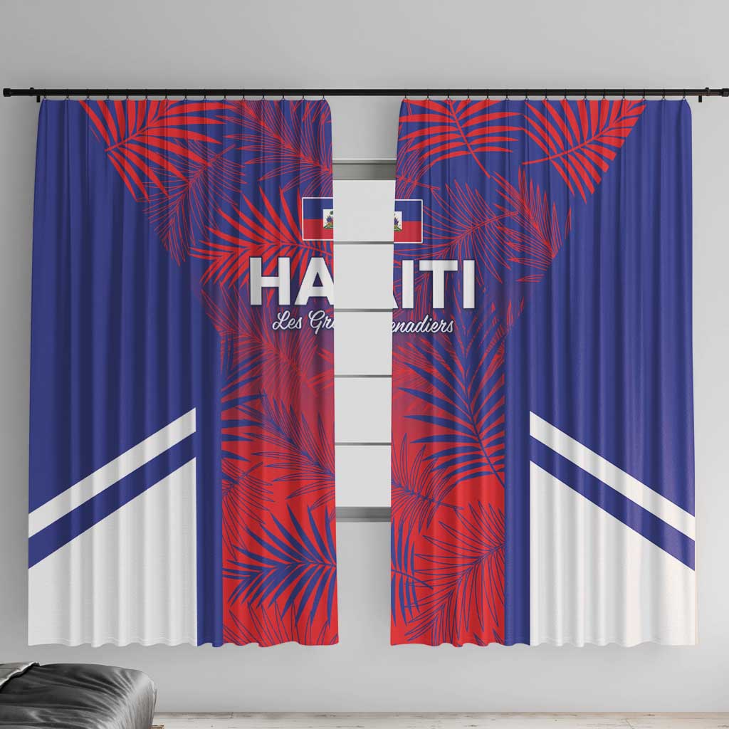 Les Grenadiers Haiti Football Window Curtain Tropical Vibes - Wonder Print Shop