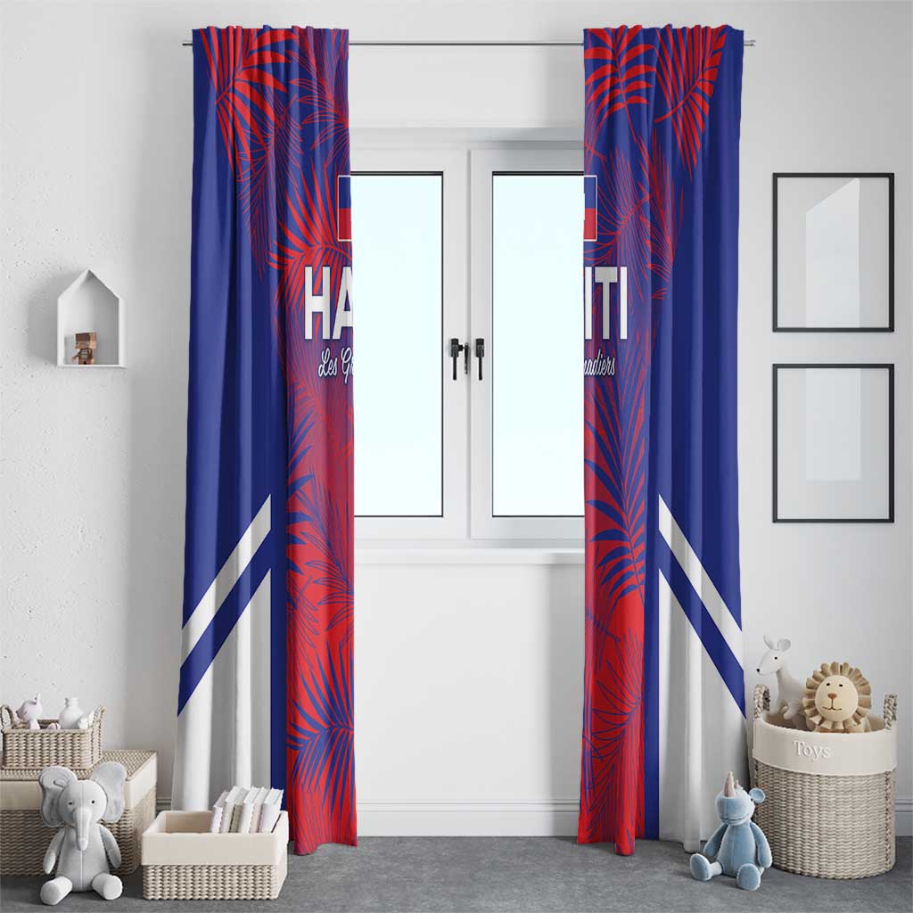 Les Grenadiers Haiti Football Window Curtain Tropical Vibes - Wonder Print Shop