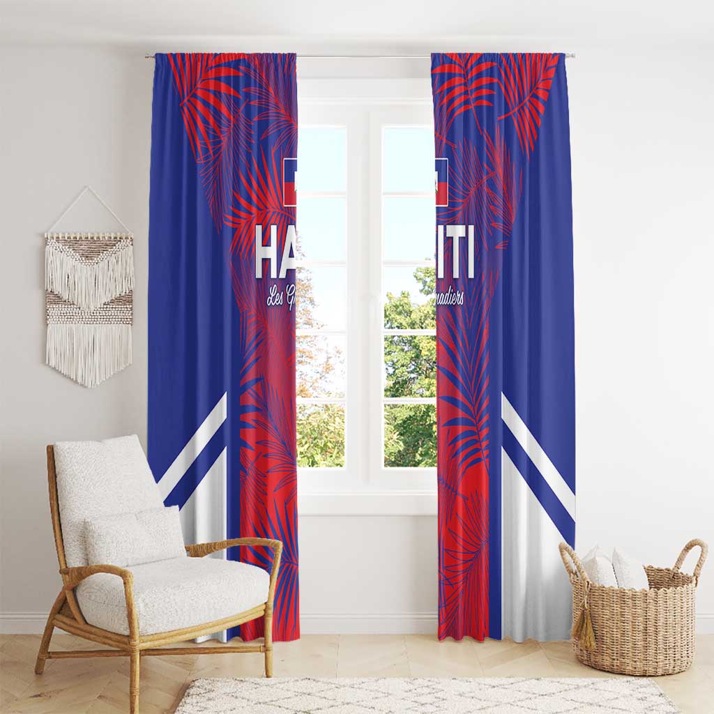 Les Grenadiers Haiti Football Window Curtain Tropical Vibes - Wonder Print Shop