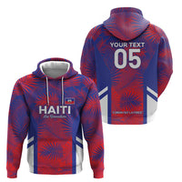 Custom Les Grenadiers Haiti Football Zip Hoodie Tropical Vibes - Wonder Print Shop