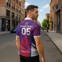 Custom Les Grenadiers Haiti Football Zipper Polo Shirt Tropical Vibes - Wonder Print Shop