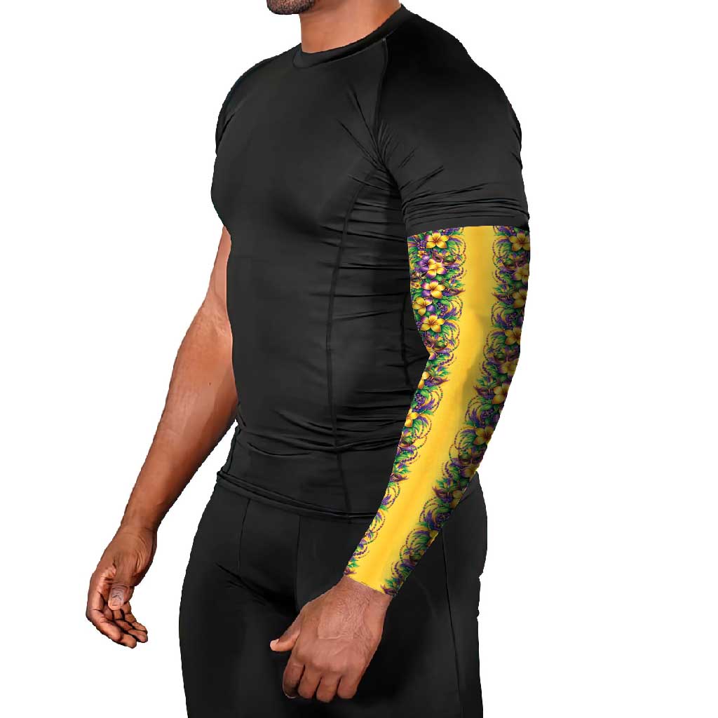 Aloha Hawaii Mardi Gras Arm Sleeves Gold Style