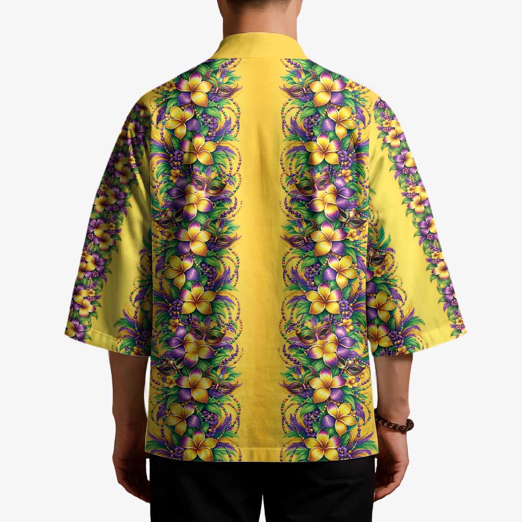 Aloha Hawaii Mardi Gras Kimono Gold Style