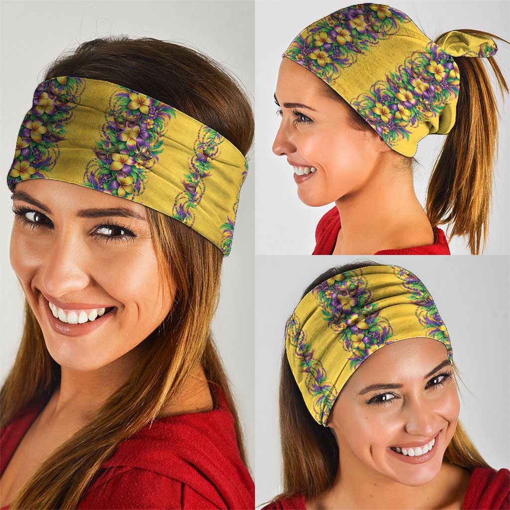 Aloha Hawaii Mardi Gras Neck Gaiter Gold Style