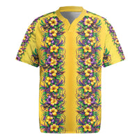 Aloha Hawaii Mardi Gras Rugby Jersey Gold Style