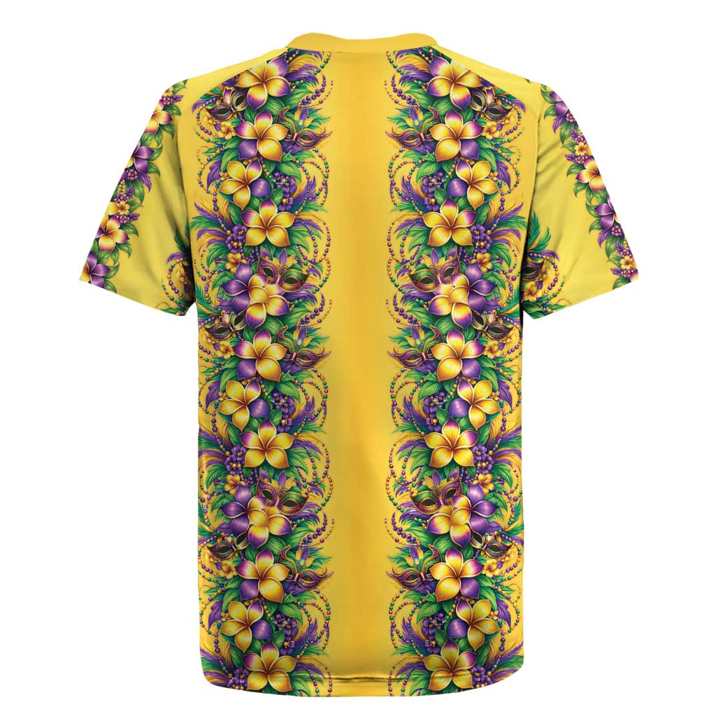 Aloha Hawaii Mardi Gras Rugby Jersey Gold Style