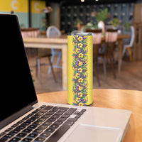 Aloha Hawaii Mardi Gras Skinny Tumbler Gold Style