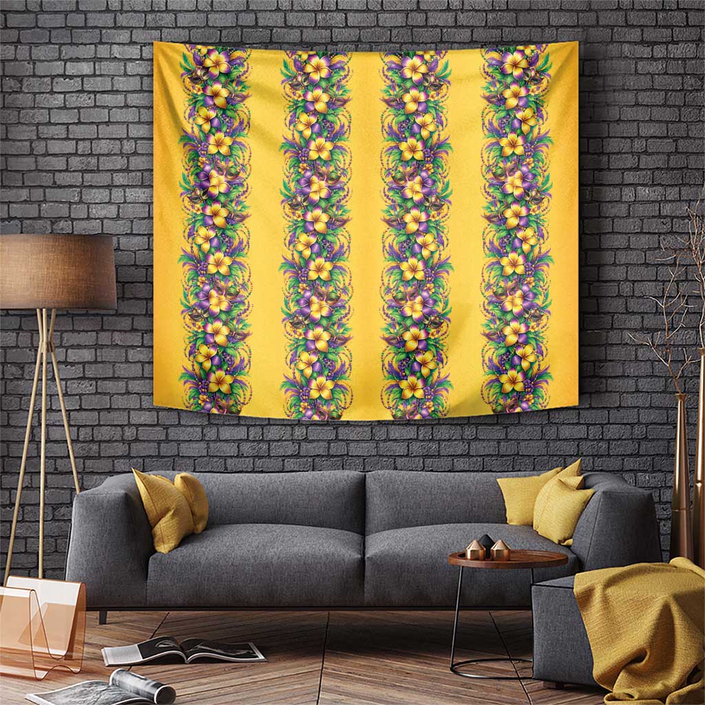 Aloha Hawaii Mardi Gras Tapestry Gold Style