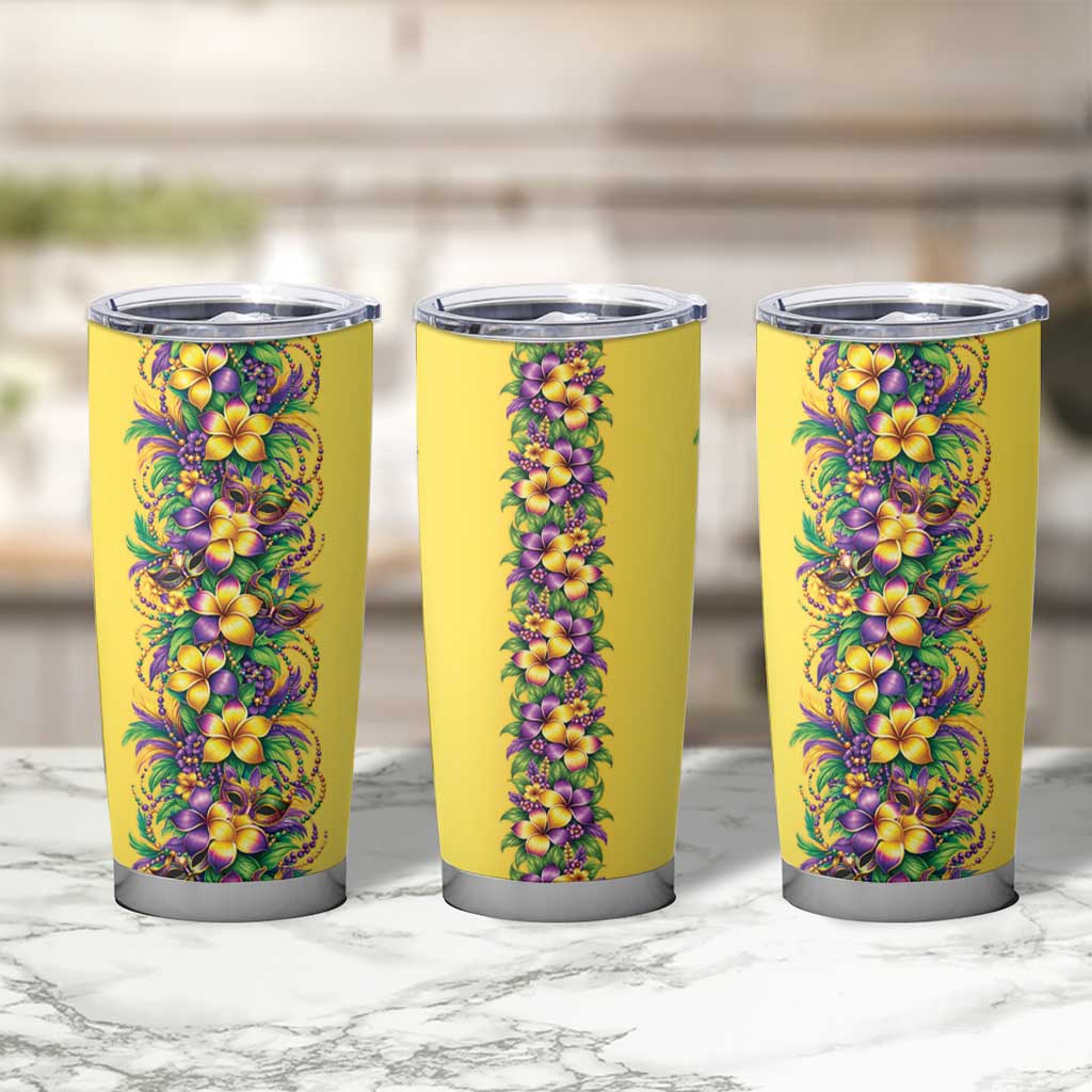 Aloha Hawaii Mardi Gras Tumbler Cup Gold Style
