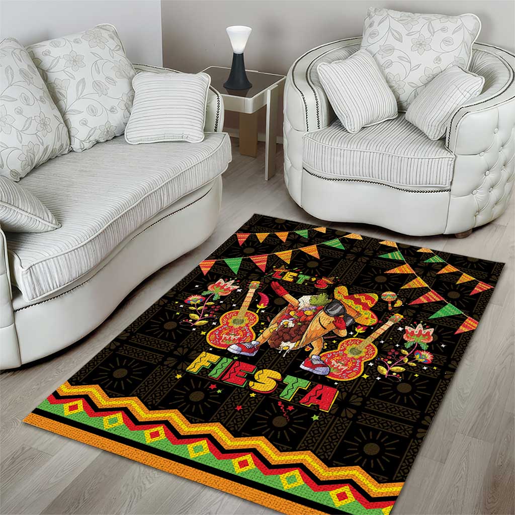 Mexico Cinco De Mayo Area Rug Let's Fiesta Dabbing Taco