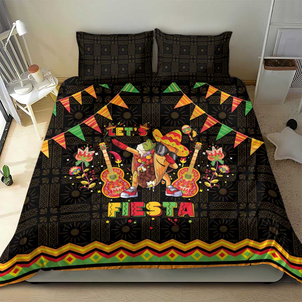 Mexico Cinco De Mayo Bedding Set Let's Fiesta Dabbing Taco