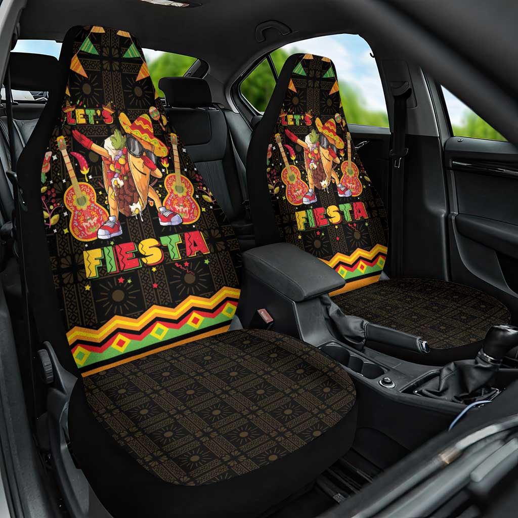 Mexico Cinco De Mayo Car Seat Cover Let's Fiesta Dabbing Taco