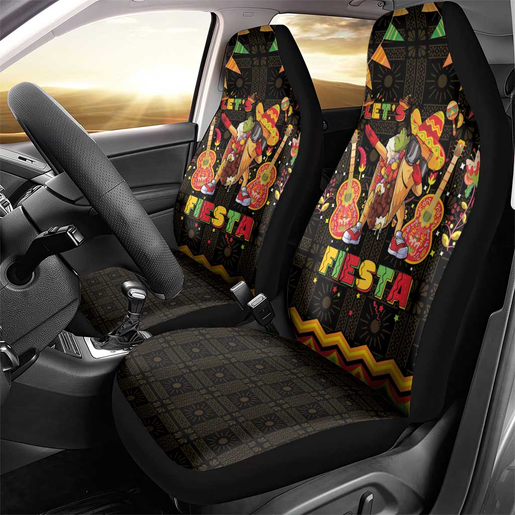 Mexico Cinco De Mayo Car Seat Cover Let's Fiesta Dabbing Taco