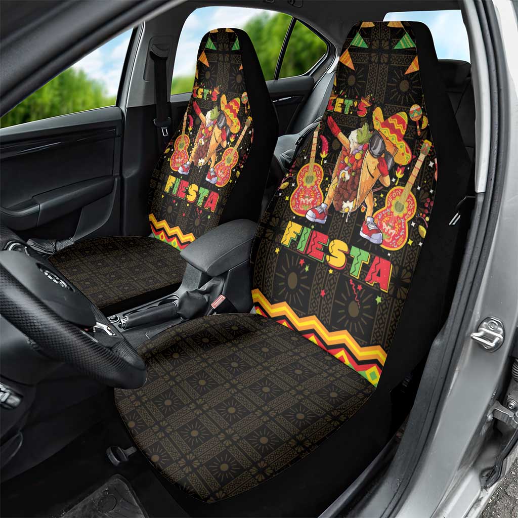 Mexico Cinco De Mayo Car Seat Cover Let's Fiesta Dabbing Taco