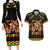 Mexico Cinco De Mayo Couples Matching Long Sleeve Bodycon Dress and Hawaiian Shirt Let's Fiesta Dabbing Taco