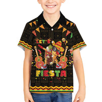 Mexico Cinco De Mayo Family Matching Off Shoulder Short Dress and Hawaiian Shirt Let's Fiesta Dabbing Taco