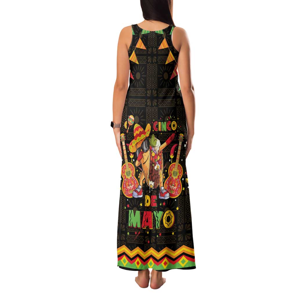 Mexico Cinco De Mayo Family Matching Tank Maxi Dress and Hawaiian Shirt Let's Fiesta Dabbing Taco