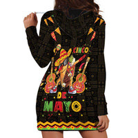 Mexico Cinco De Mayo Hoodie Dress Let's Fiesta Dabbing Taco