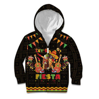 Mexico Cinco De Mayo Kid Hoodie Let's Fiesta Dabbing Taco