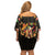 Mexico Cinco De Mayo Off Shoulder Short Dress Let's Fiesta Dabbing Taco