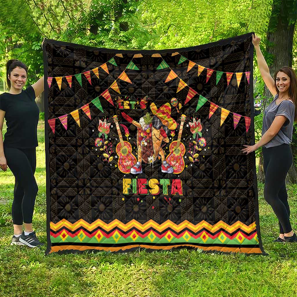 Mexico Cinco De Mayo Quilt Let's Fiesta Dabbing Taco