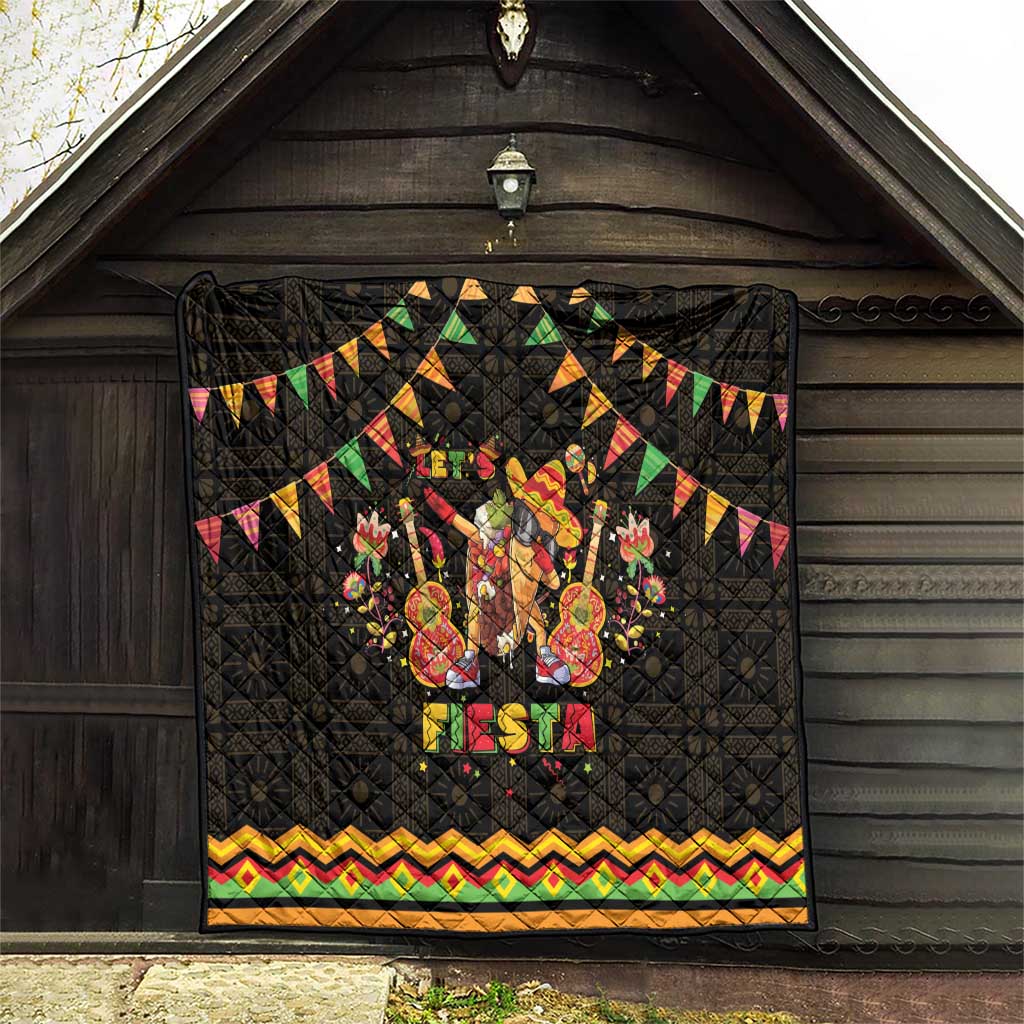 Mexico Cinco De Mayo Quilt Let's Fiesta Dabbing Taco