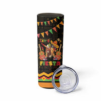 Mexico Cinco De Mayo Skinny Tumbler Let's Fiesta Dabbing Taco