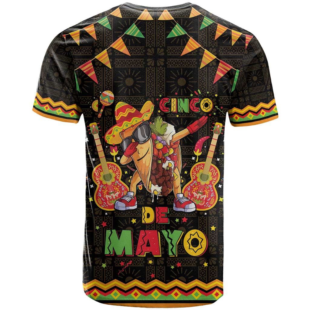 Mexico Cinco De Mayo T Shirt Let's Fiesta Dabbing Taco