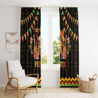 Mexico Cinco De Mayo Window Curtain Let's Fiesta Dabbing Taco