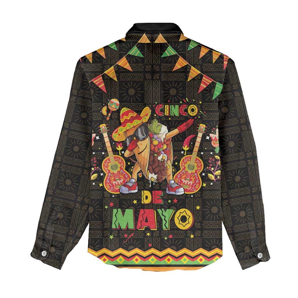 Mexico Cinco De Mayo Women Casual Shirt Let's Fiesta Dabbing Taco