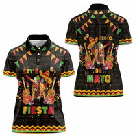 Mexico Cinco De Mayo Women Polo Shirt Let's Fiesta Dabbing Taco