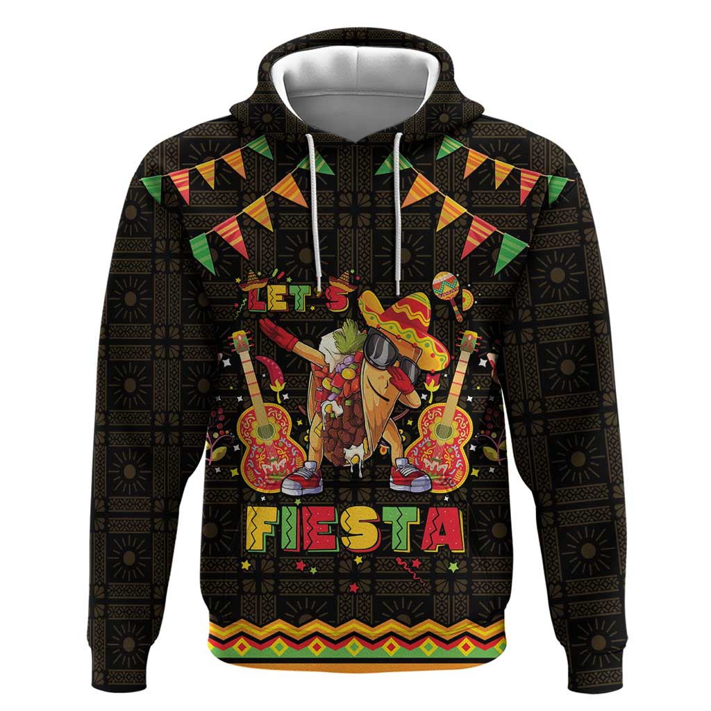 Mexico Cinco De Mayo Zip Hoodie Let's Fiesta Dabbing Taco