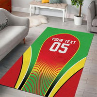 Custom Guyana 2026 Cricket Area Rug Come On Warriors