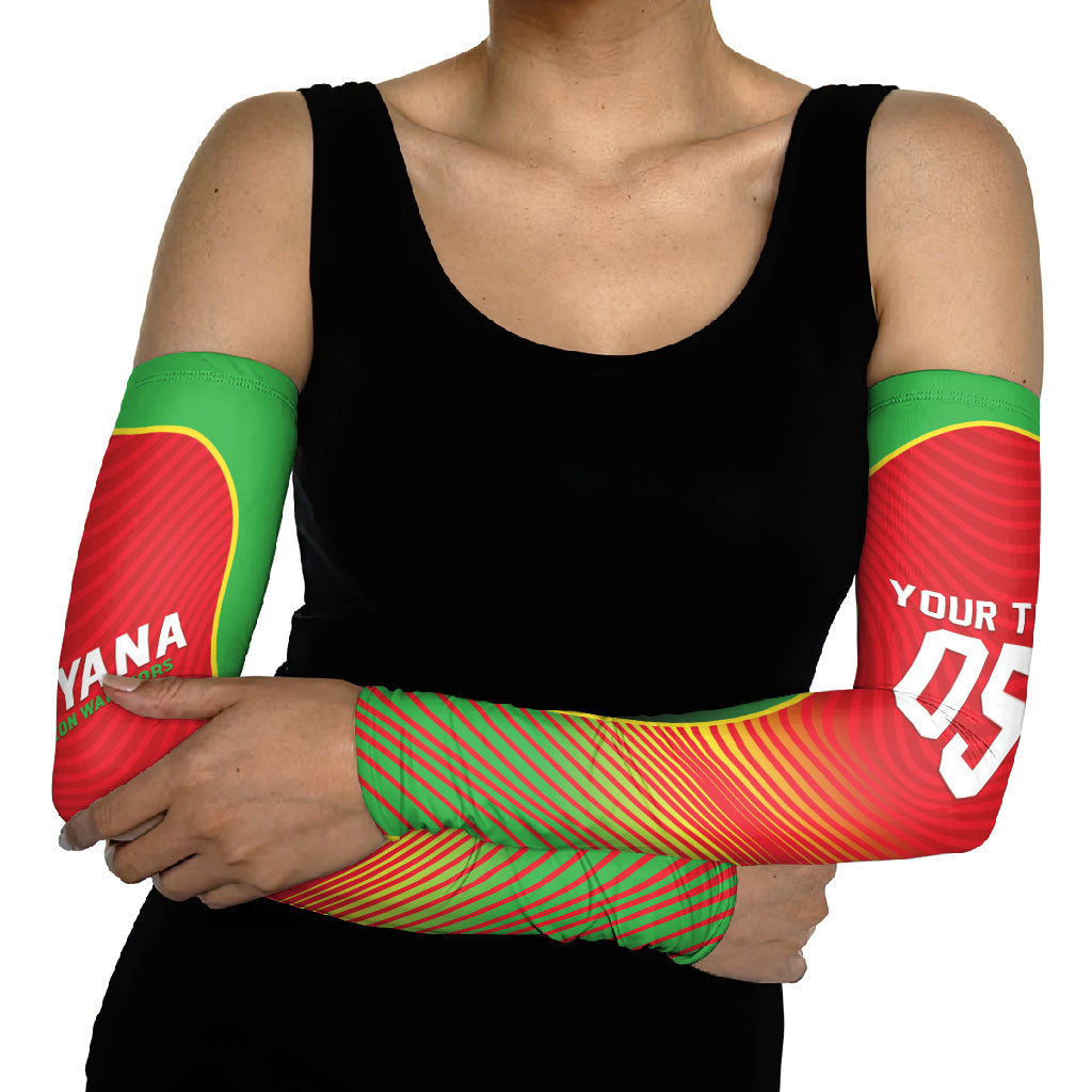 Custom Guyana 2026 Cricket Arm Sleeves Come On Warriors