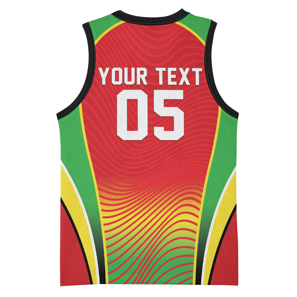 Custom Guyana 2026 Cricket Basketball Jersey Come On Warriors