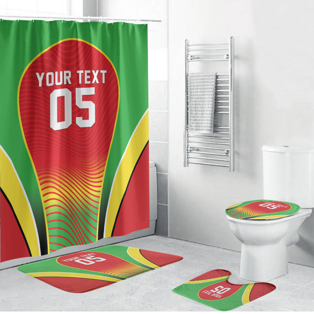 Custom Guyana 2026 Cricket Bathroom Set Come On Warriors