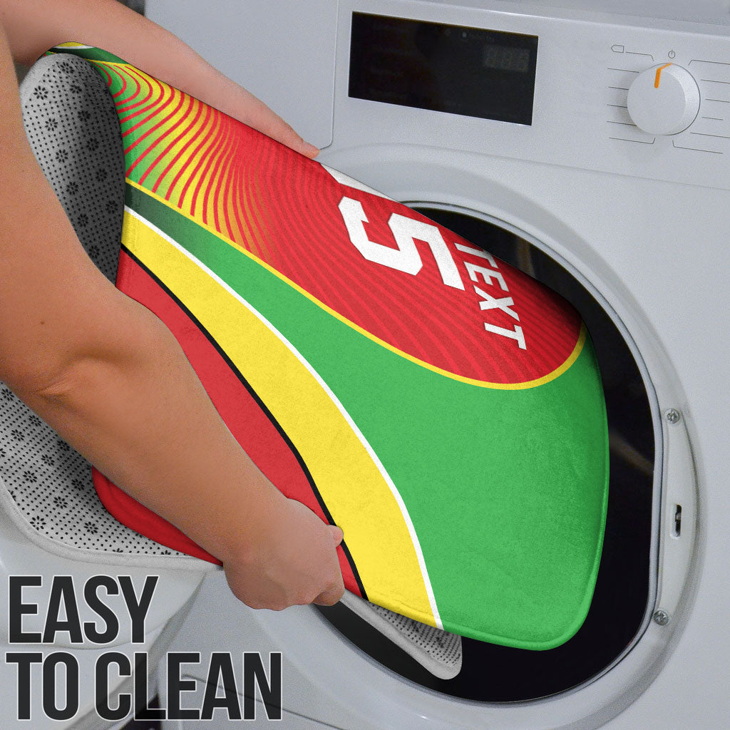 Custom Guyana 2026 Cricket Bathroom Set Come On Warriors