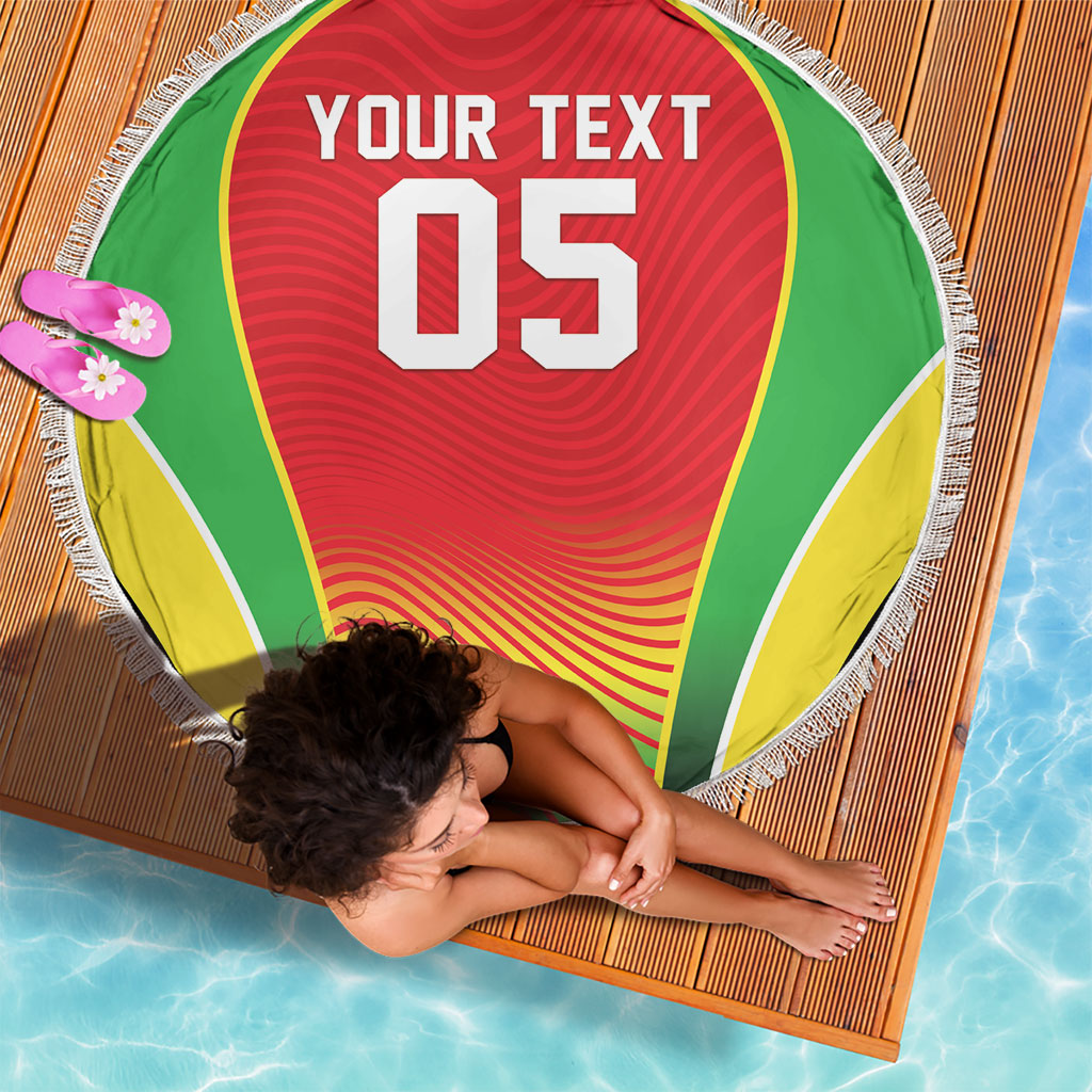 Custom Guyana 2026 Cricket Beach Blanket Come On Warriors