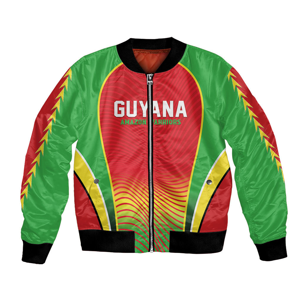 Custom Guyana 2026 Cricket Bomber Jacket Come On Warriors