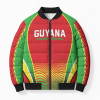 Custom Guyana 2026 Cricket Bomber Puffer Jacket Come On Warriors