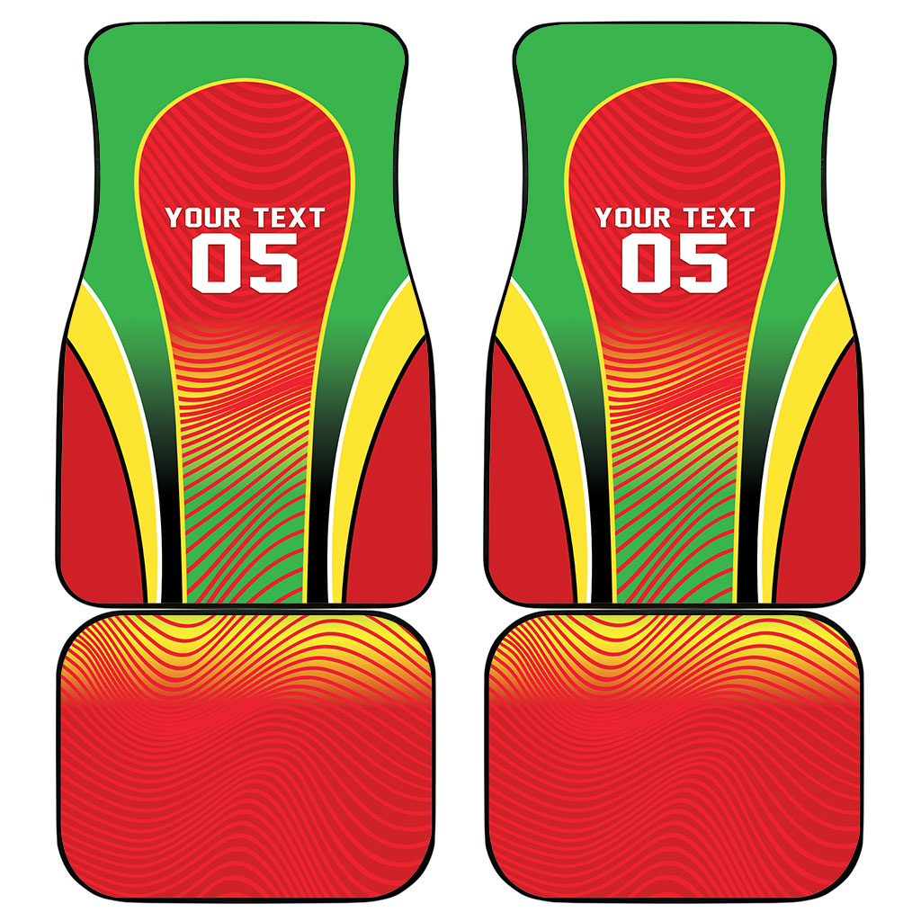 Custom Guyana 2026 Cricket Car Mats Come On Warriors