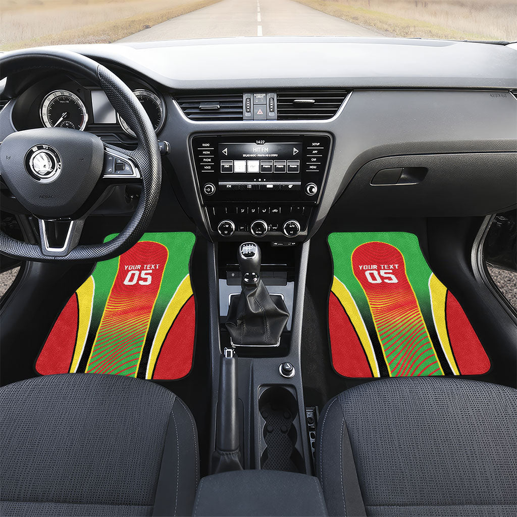 Custom Guyana 2026 Cricket Car Mats Come On Warriors