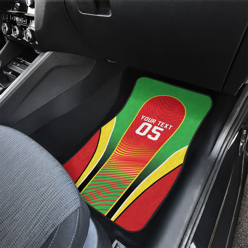 Custom Guyana 2026 Cricket Car Mats Come On Warriors