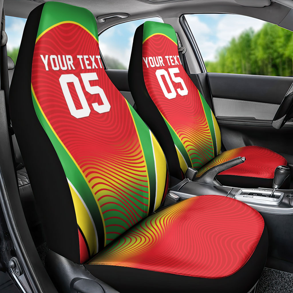 Custom Guyana 2026 Cricket Car Seat Cover Come On Warriors